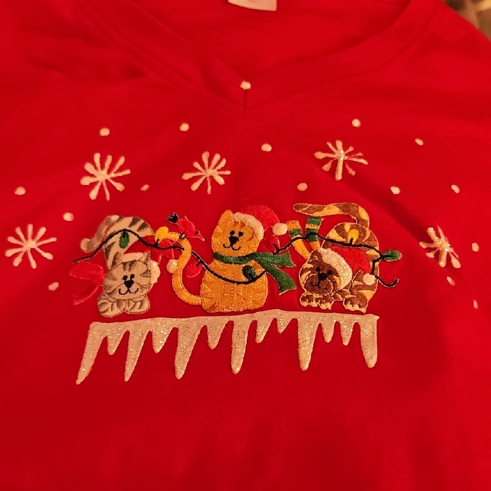 LAT Red Holiday Cat Sweater - 3XL